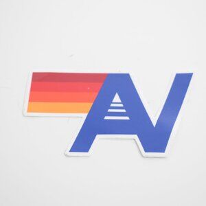 AVIATOR NATION Logo Sticker Decal Sticker Rainbow AV 3” X 5”